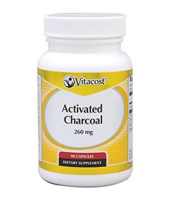 Activated Charcoal 260 mg, Vitacost (90 Capsules)