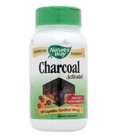 Charcoal Activated 280 mg, Nature's Way (100 Capsules)